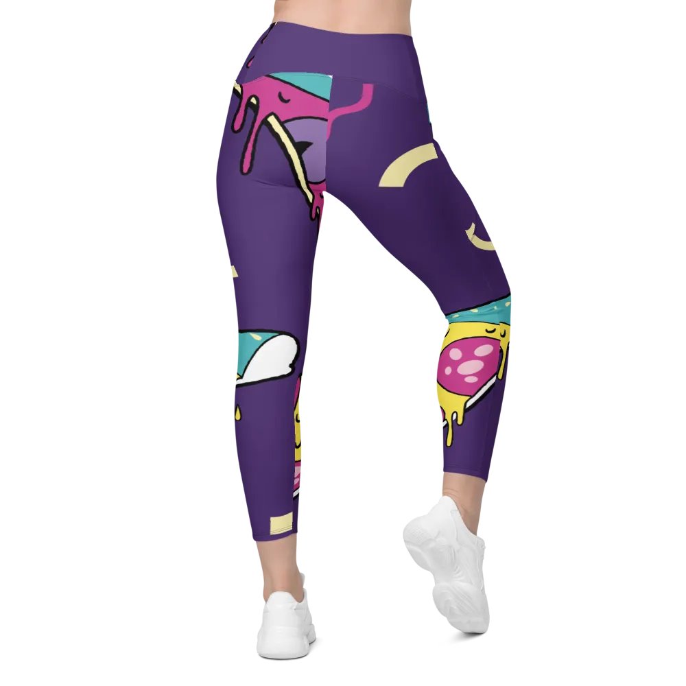 Whimsical Pizza Party Leggings product image (2)