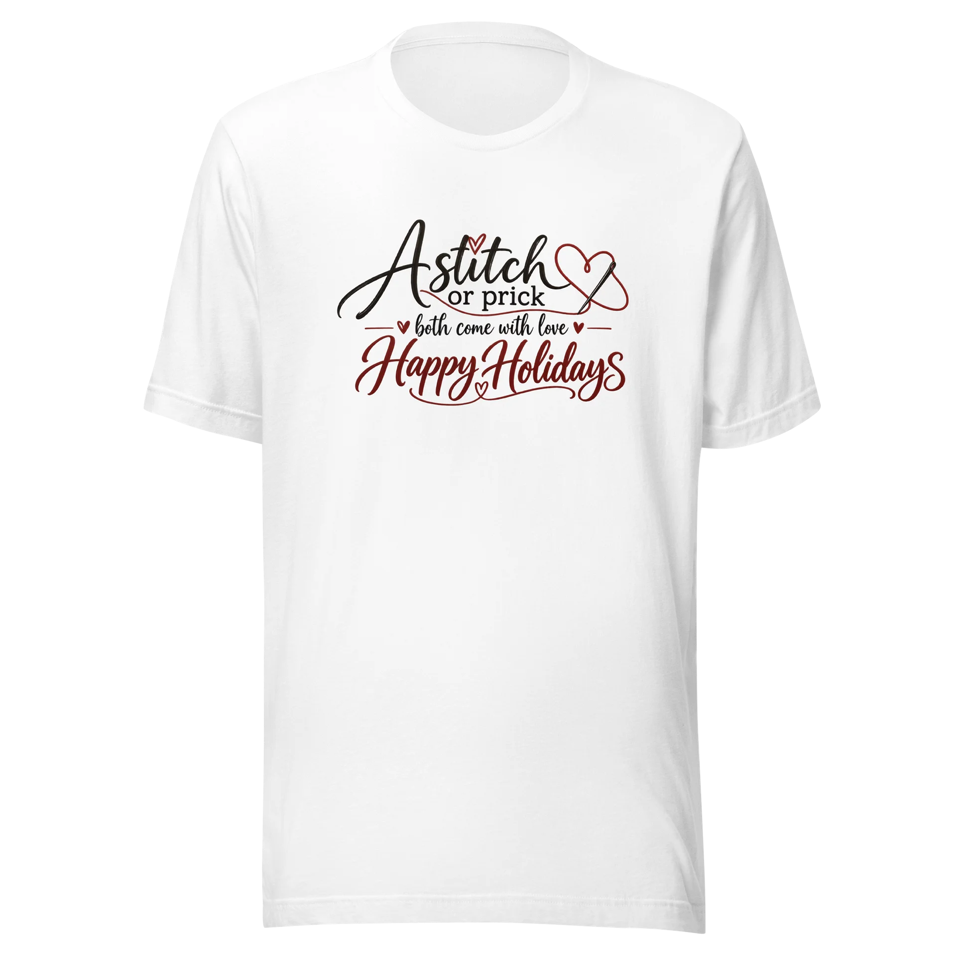A Stitch or Prick – Both Come With Love | Unisex Holiday Tee product image (9)