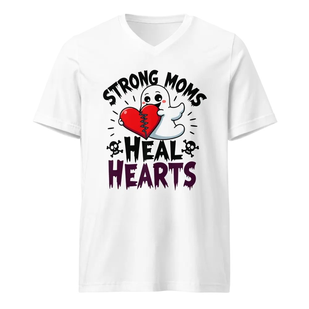 Halloween, Healing Hearts Strong Moms V-Neck Tee product image (1)