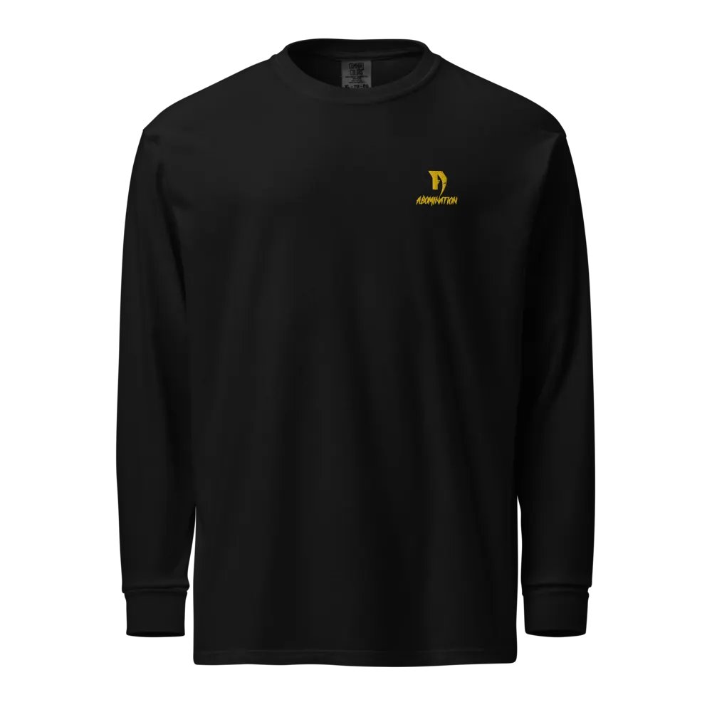 Rough & Distressed Yellow 'ABOMINATION' Long Sleeve Shirt product image (1)