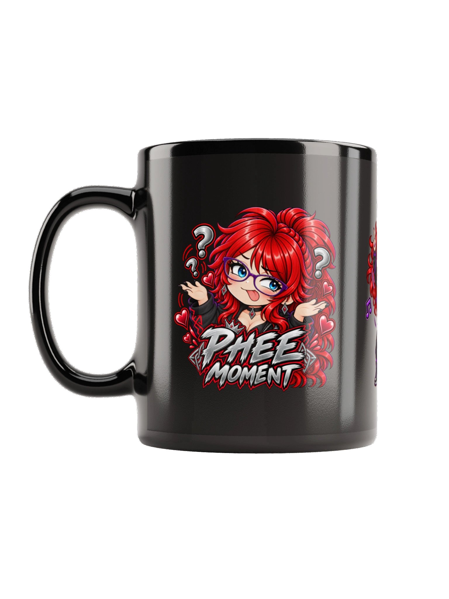 MsPhee Chibi Trio Black Glossy Mug product image (2)