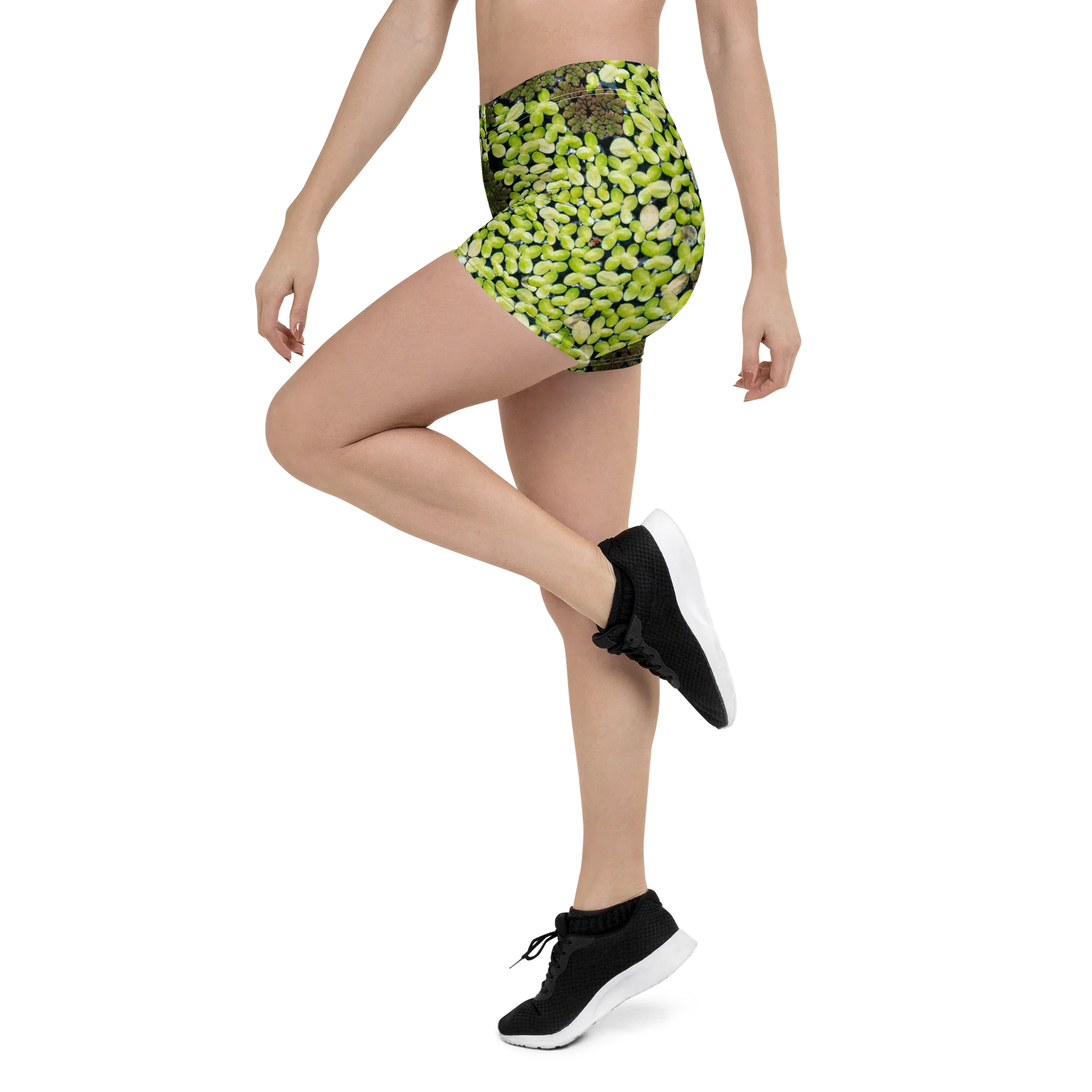 Verdant Life Light All-Over Print Lush Foliage Athletic Biker Shorts product image (5)