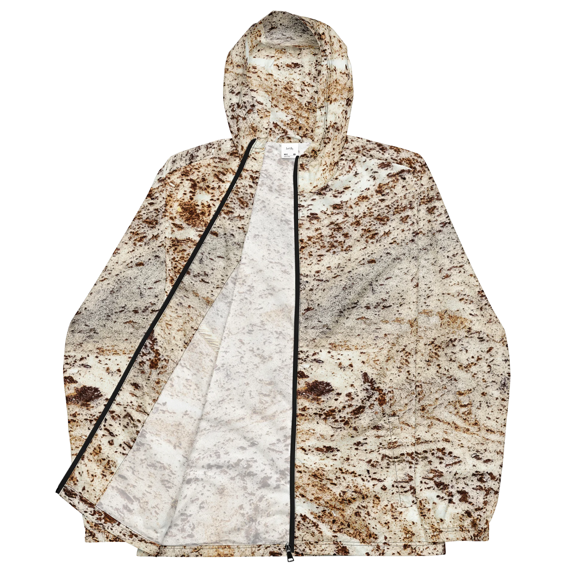 Espresso Swirl Unisex All-Over Print Marbled Cacao Lightweight Windbreaker product image (2)