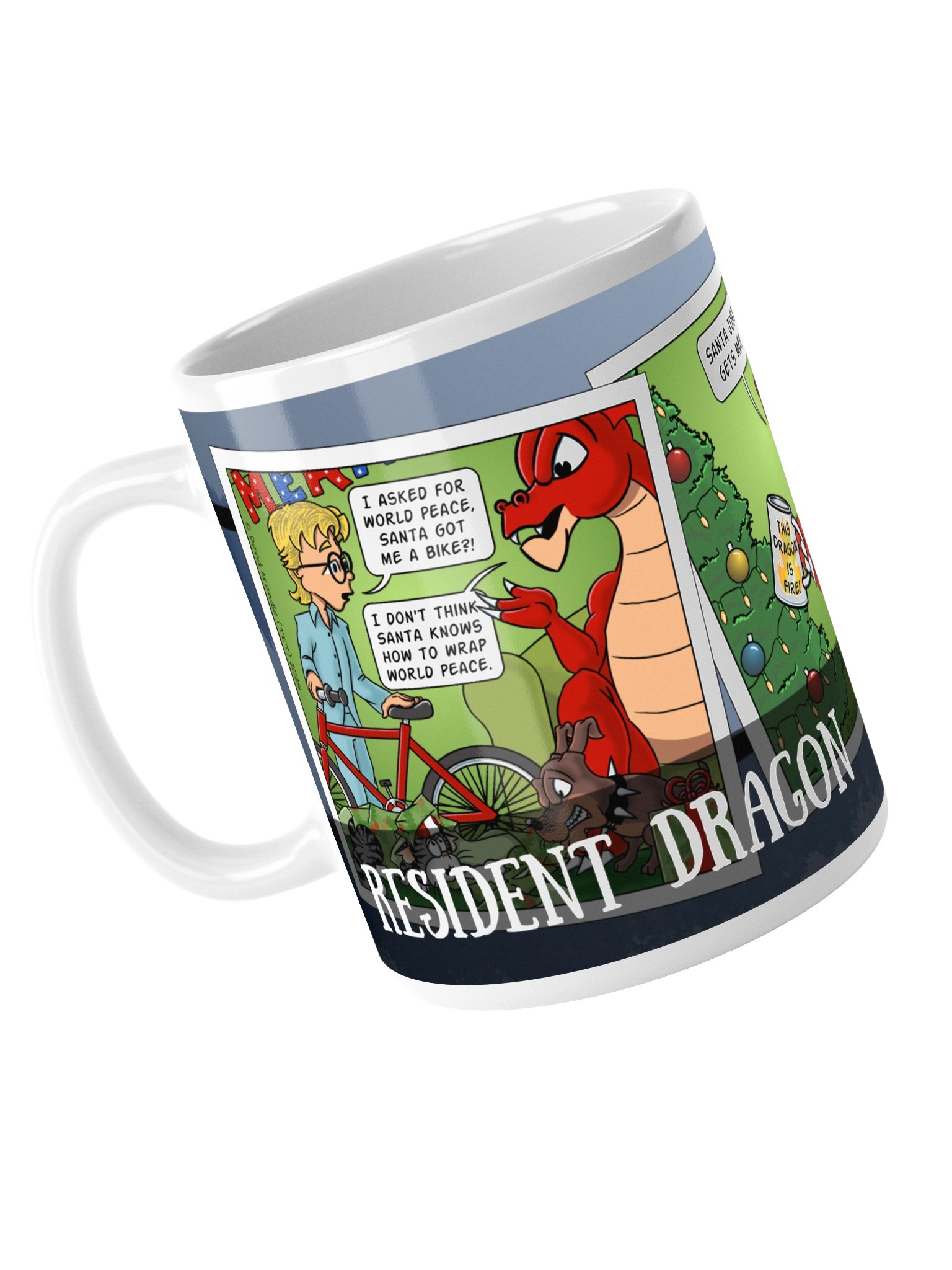 Resident Dragon Comic Christmas Day Spirit Three-Panel Mug product image (5)