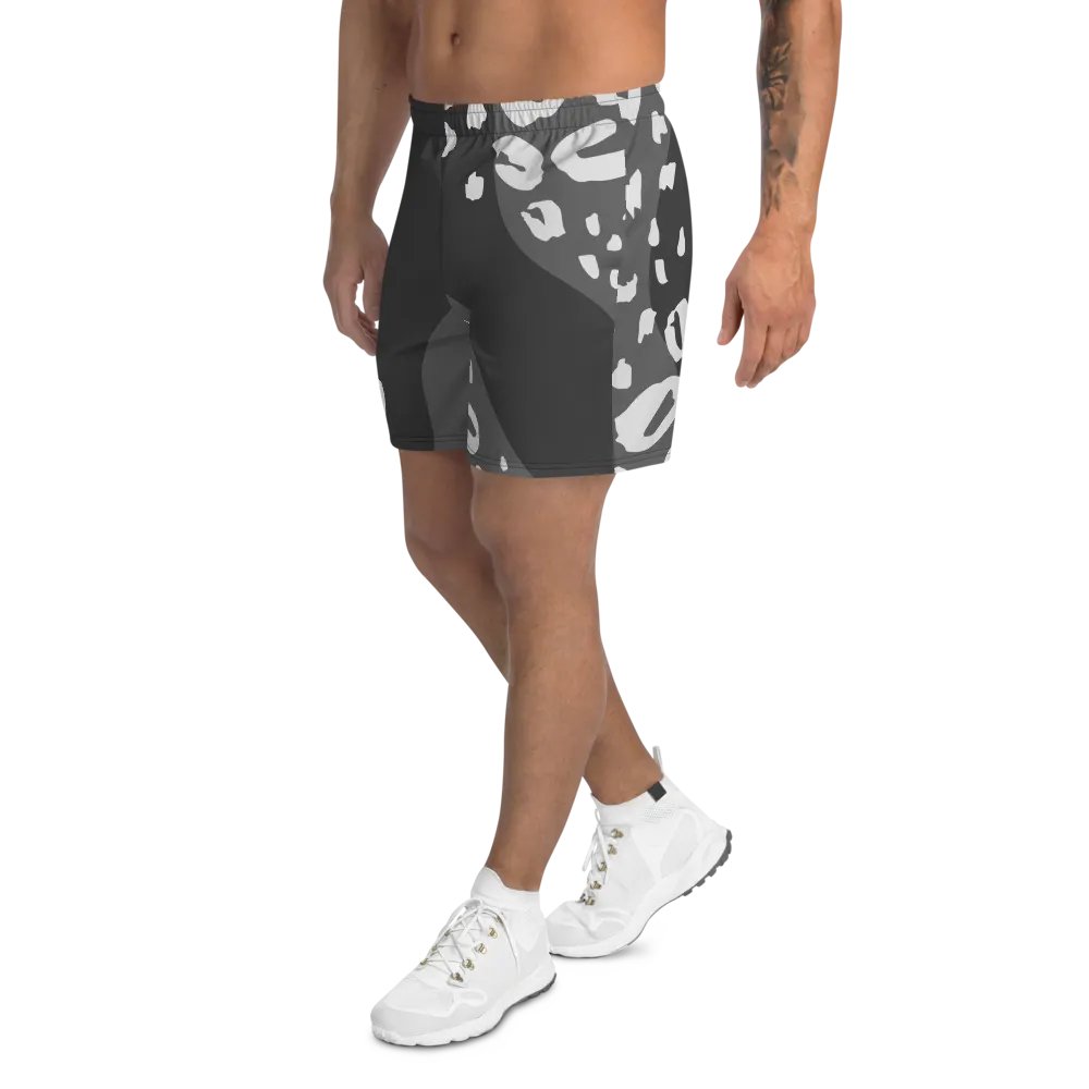 Flowing Grey Leopard Athletic Shorts product image (3)