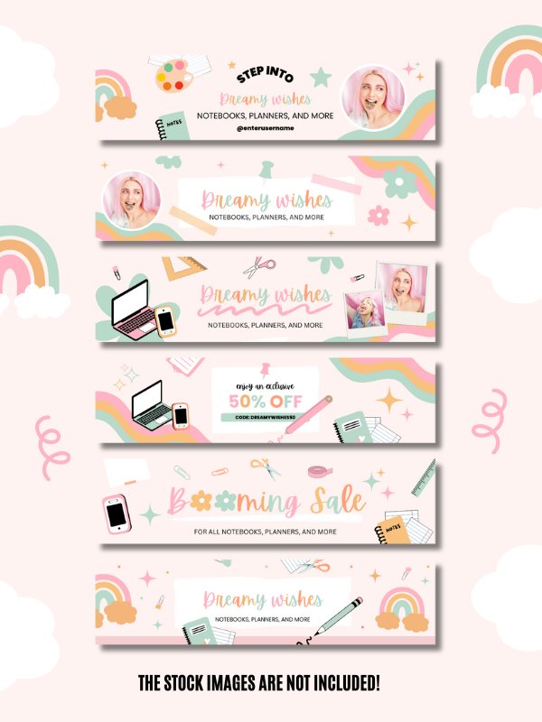 Whimsical MRR/PLR Etsy Banner Templates product image (2)