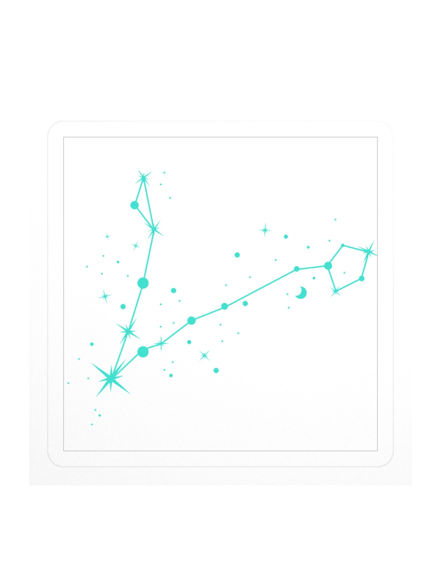 Pisces Zodiac Sticker — Twin Constellation Design product image (1)