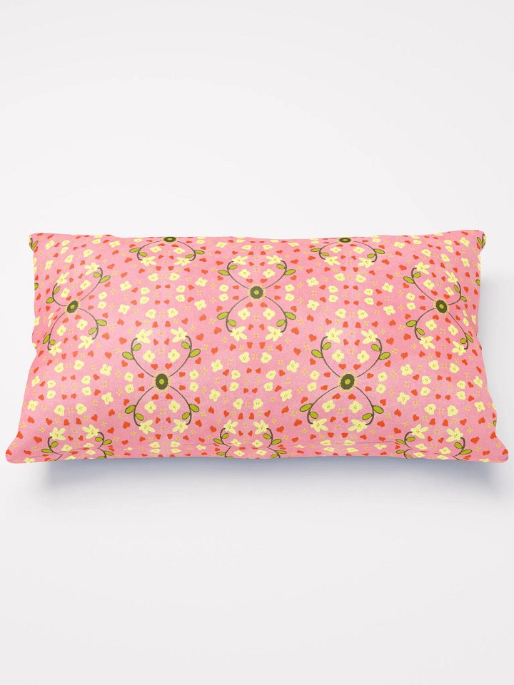 Hearts and Flowers Pink Pillow product image (3)