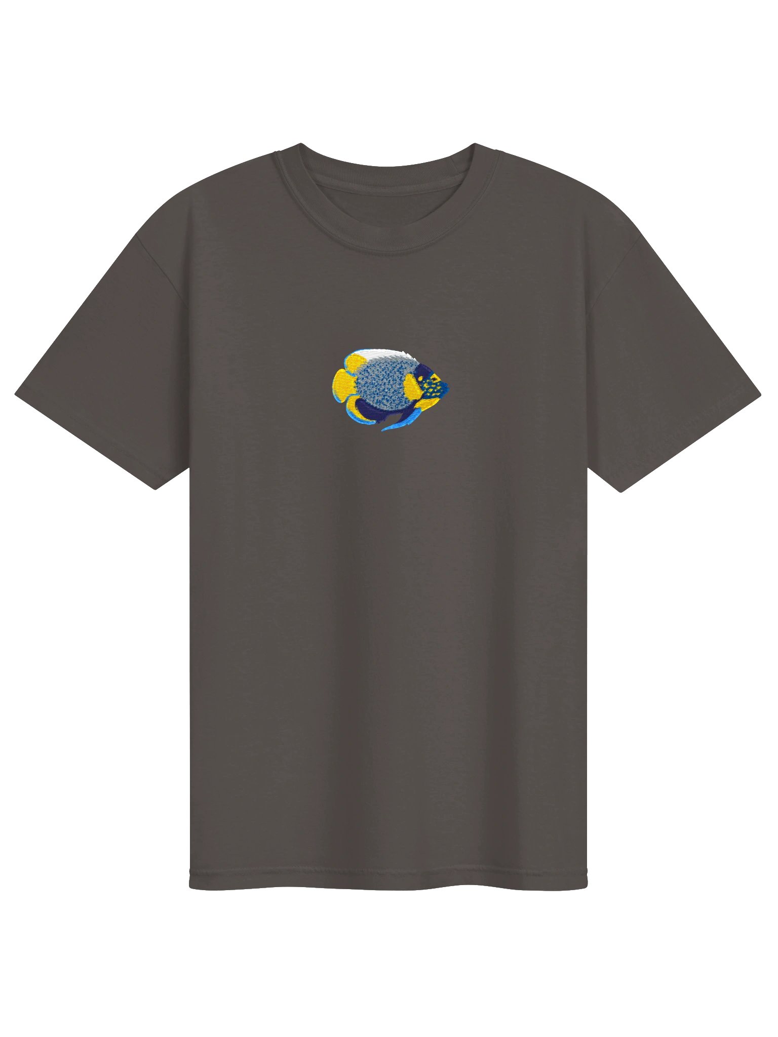 Blueface Angelfish Embroidered Premium T-Shirt | Saltwater Reef Aquarium Fish & Marine Life Apparel product image (9)