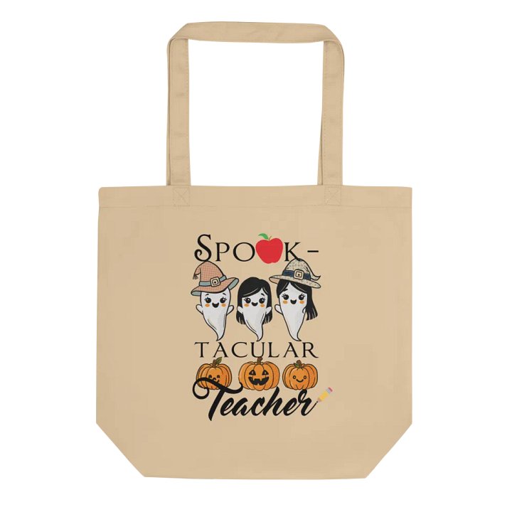 Hand-Drawn Spook-Tacular Teacher Canvas Cotton Bag product image (2)
