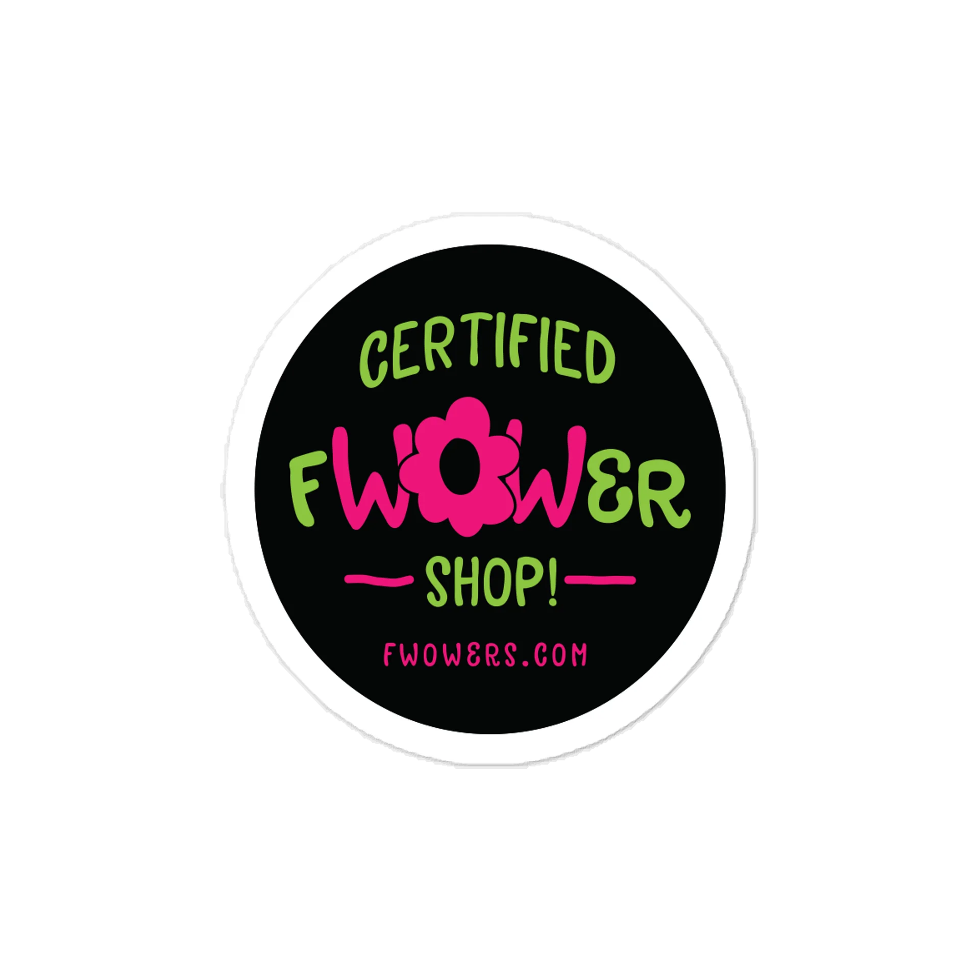 Certified fWOWer Shop!™ Sticker - Dark Background product image (1)