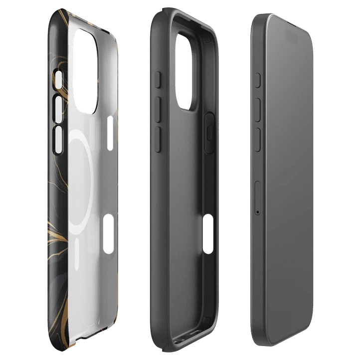 MagSafe® Tough Case for iPhone – Liquid Gold on Onyx product image (13)