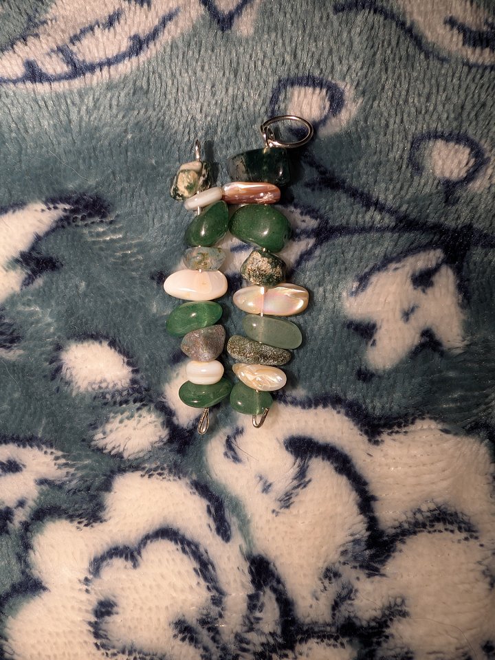 Handmade Crystal Earrings! (GREEN AVENTURINE ) product image (1)