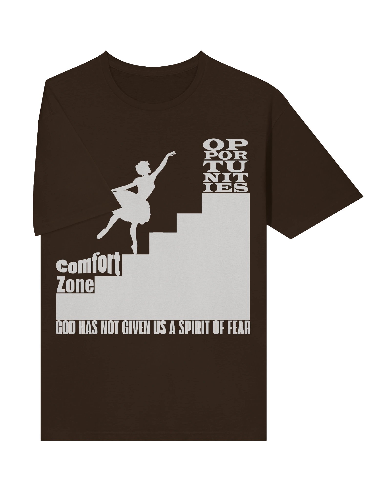 Opportunity begins at the end of our comfort zone. T-shirt product image (18)