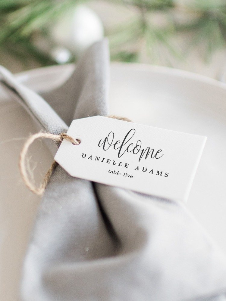 Lovely Calligraphy Wedding Place Card Canva Template LCC product image (2)