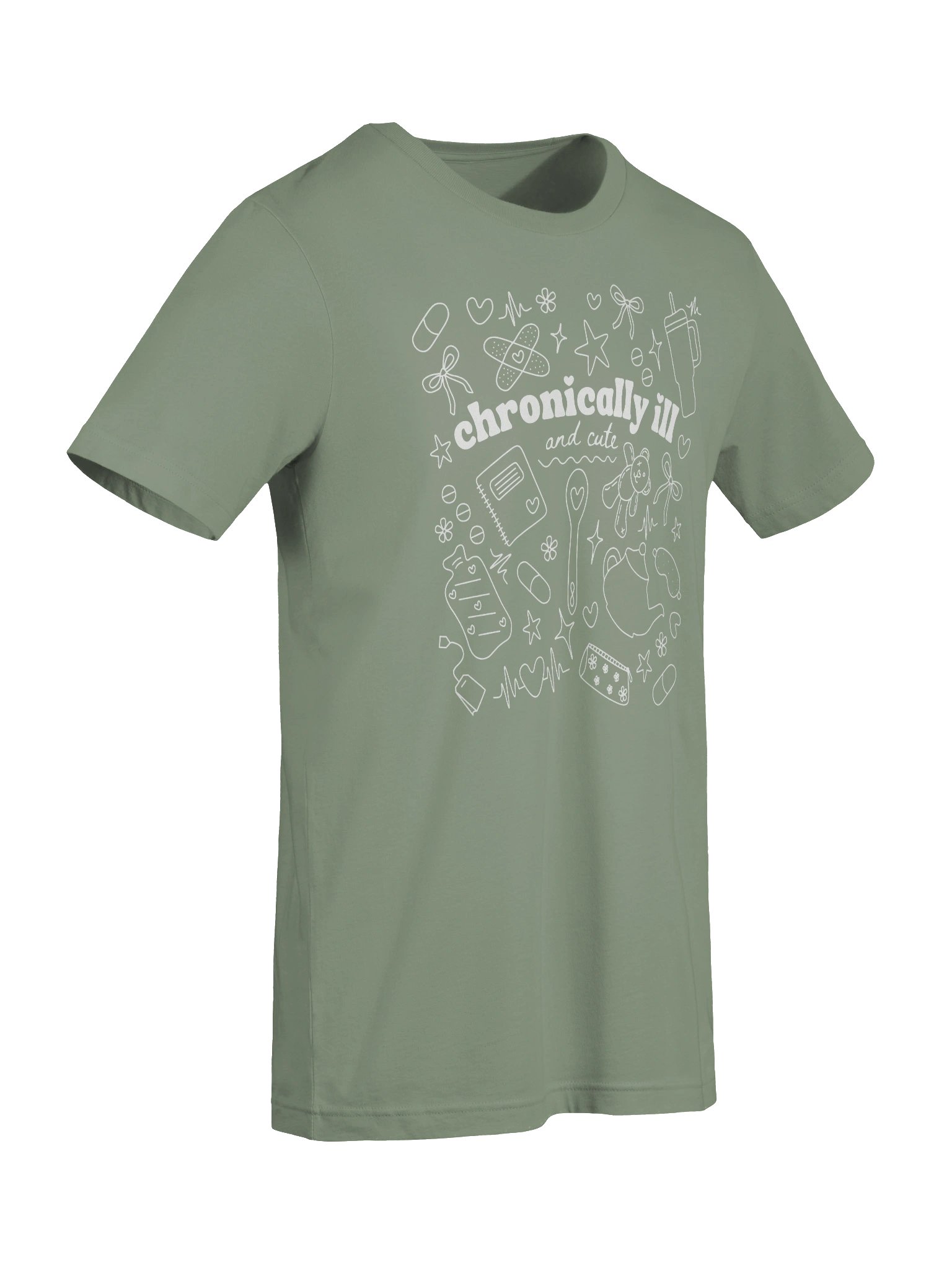 Chronically Ill and Cute Tee - White product image (45)