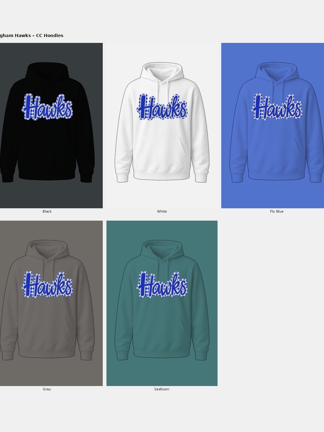 Gingham Hawks Comfort Colors Hoodie product image (2)
