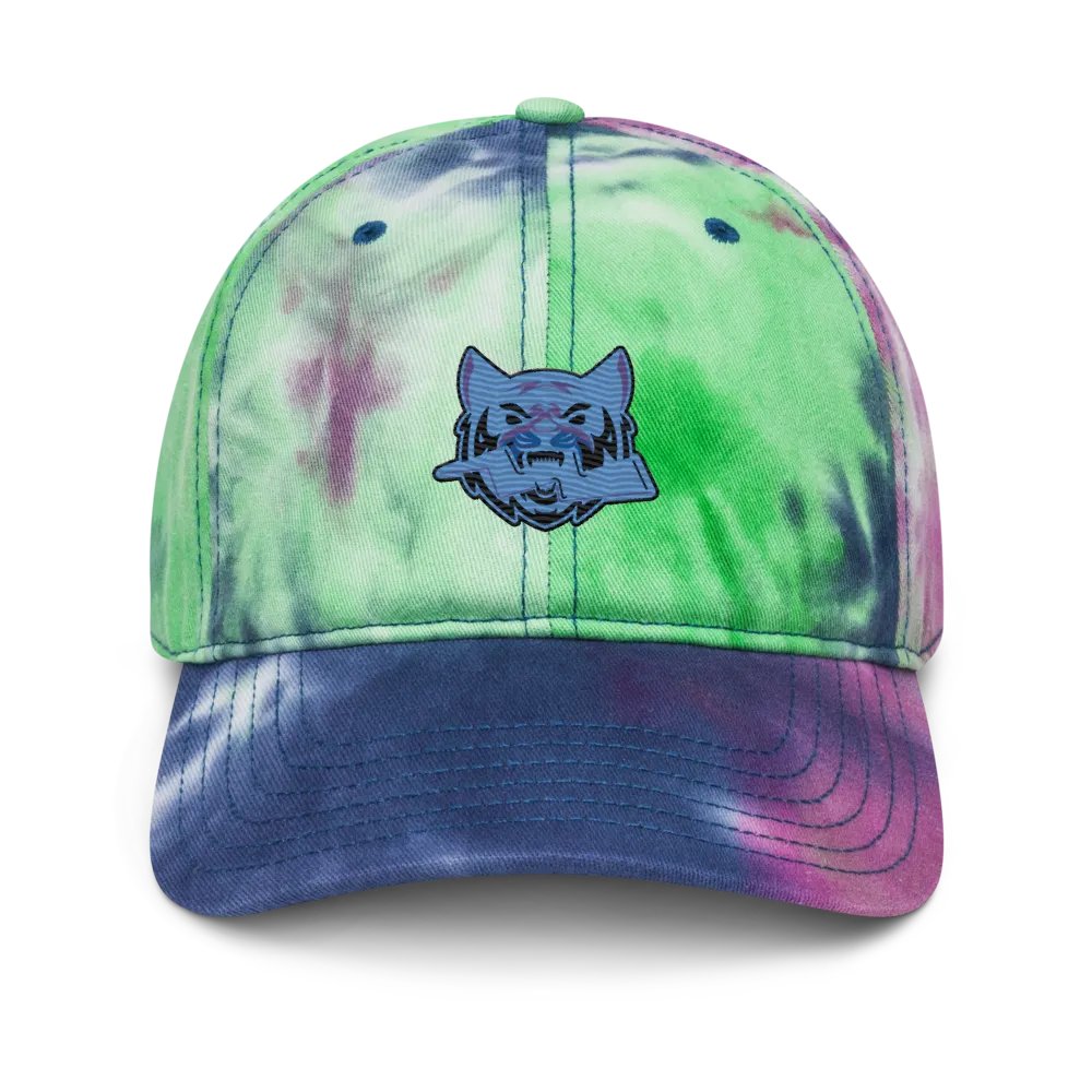 Neon Blue Thunder Graphic Tie-Dye Hat product image (1)