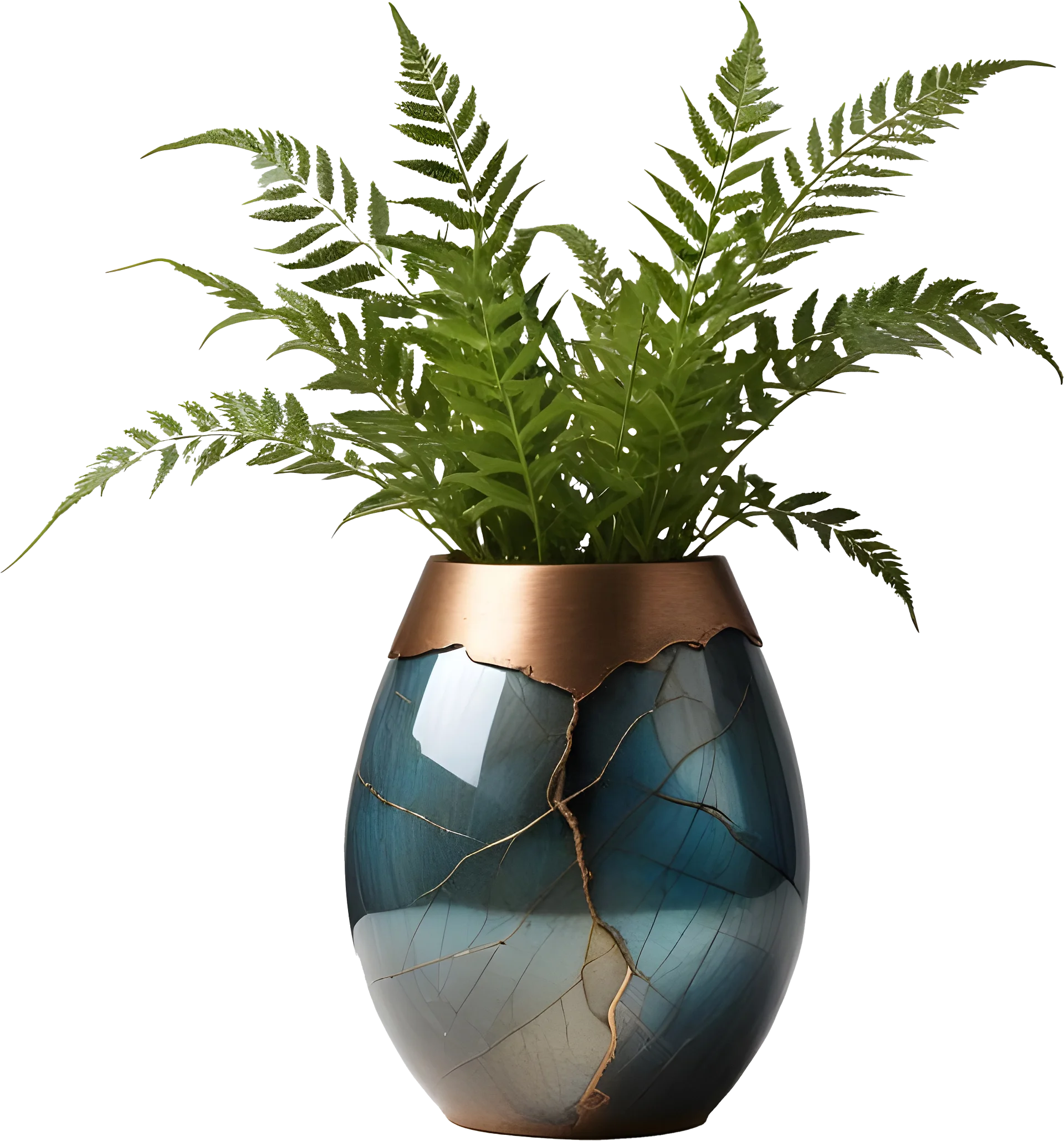 Stellar Luxe – Labradorite & Copper Glow Vase PNG product image (1)