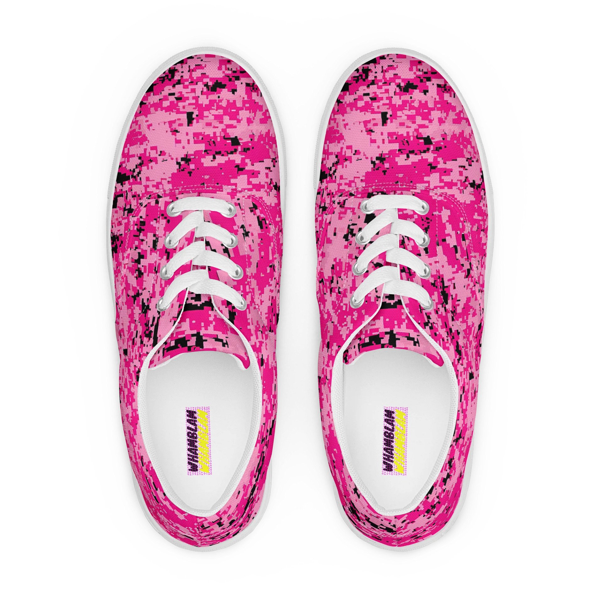Pink Camo Men's Canvas Shoes product image (1)