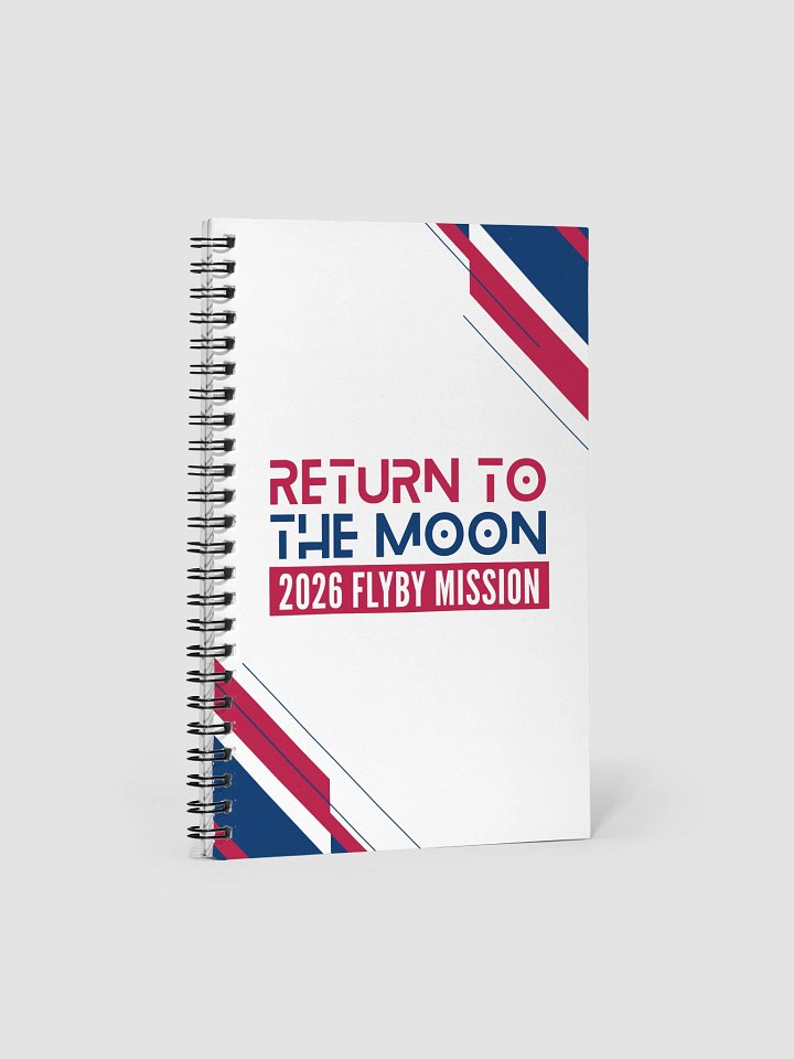 Mission to the Moon Journal April 1 2026, Space Notebook USA Astronaut Design Spiral Journal product image (1)