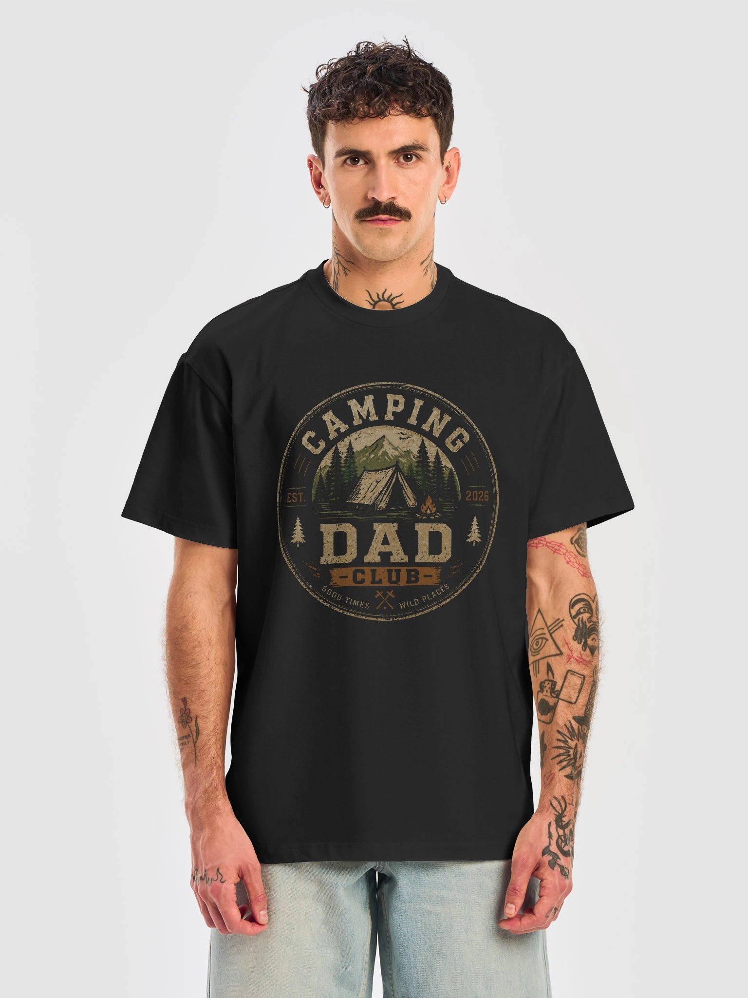 First Father's Day 2026 Gift | Camping Dad Club Vintage T-Shirt product image (1)
