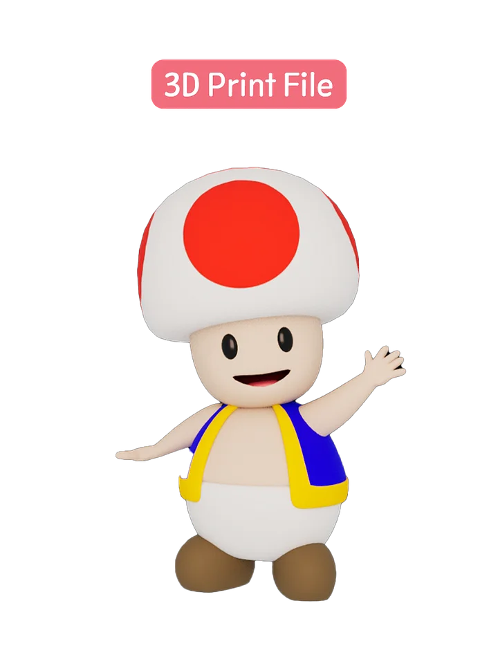 [3d print file] Toad (Mario) product image (1)