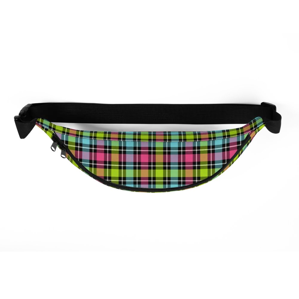 Neon Checkered Plaid Fanny Pack product image (5)