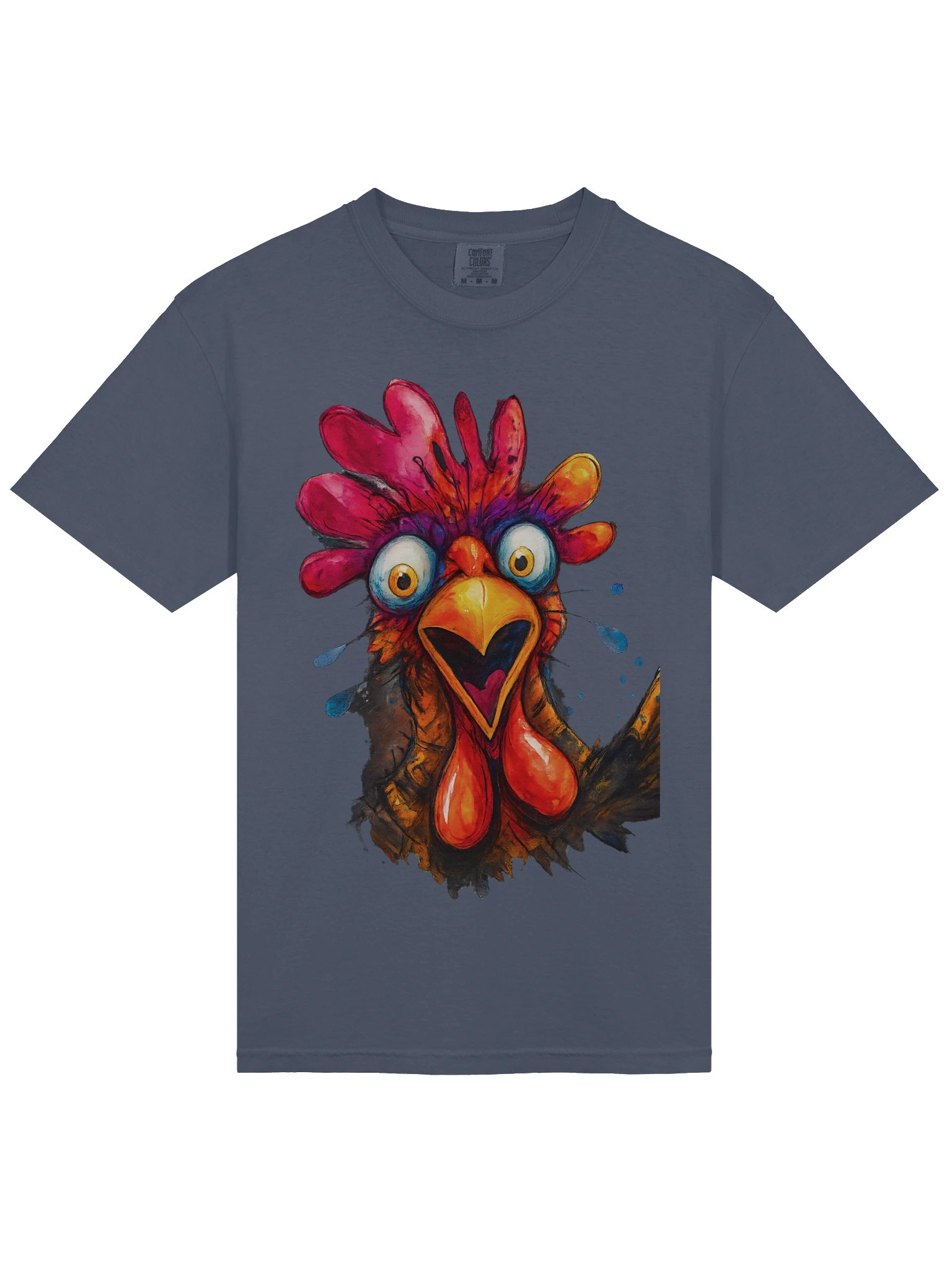 Vivid Chicken Illustration T-Shirt product image (32)