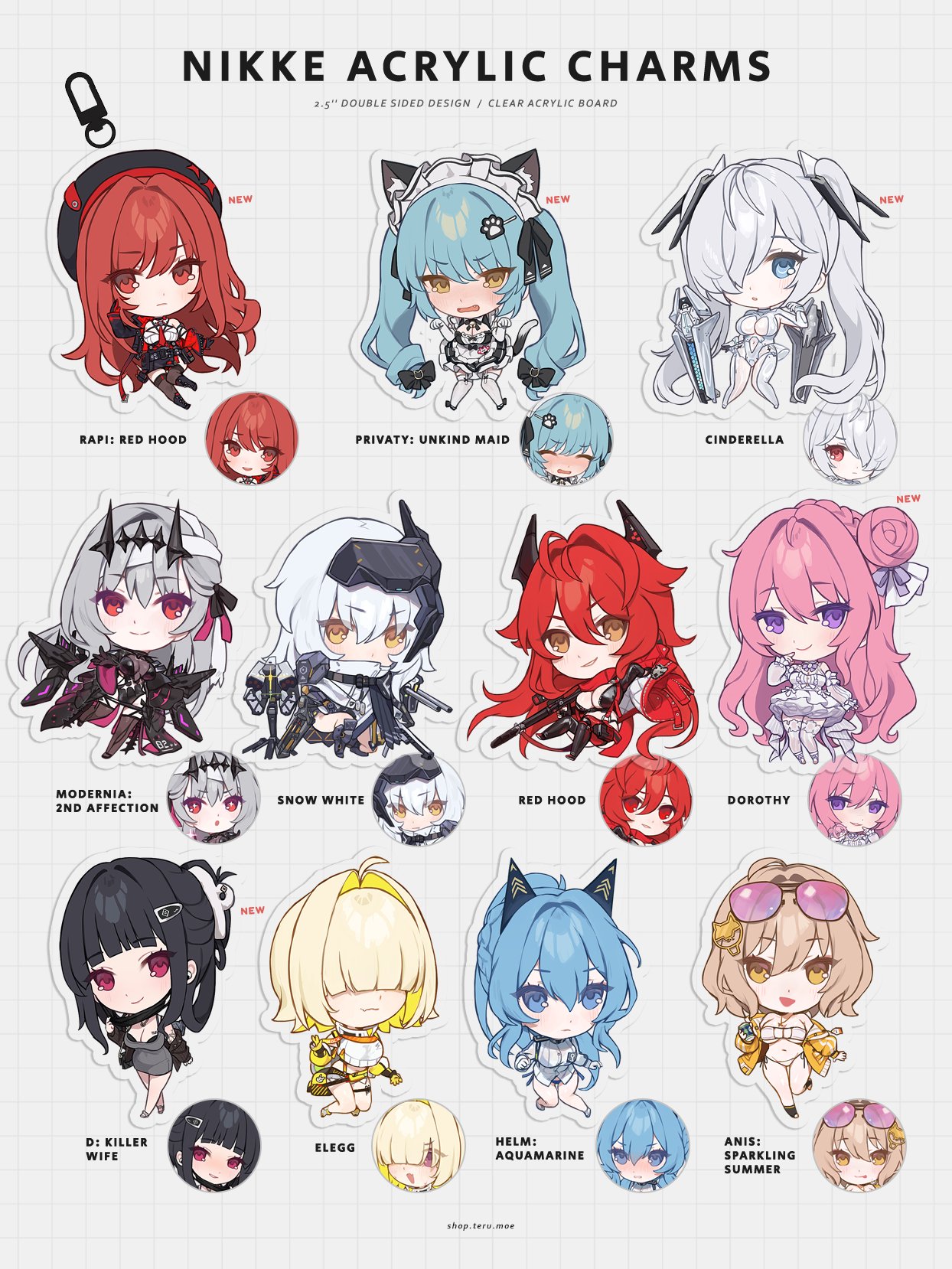 NIKKE Acrylic Charms Vol.2 product image (1)