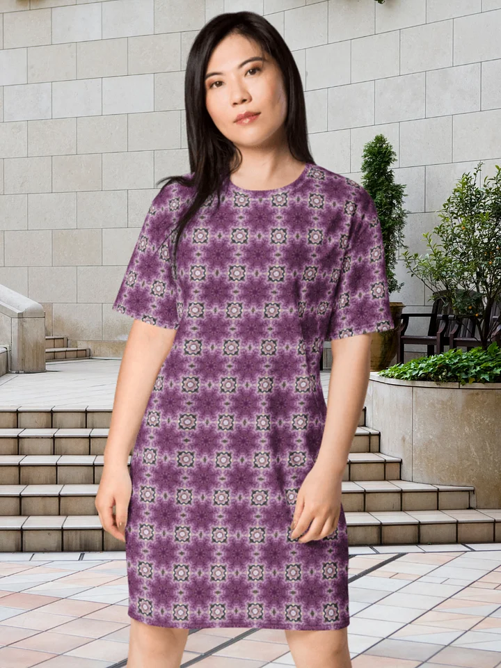 Geometric Purple Pattern T-Shirt Dress product image (1)
