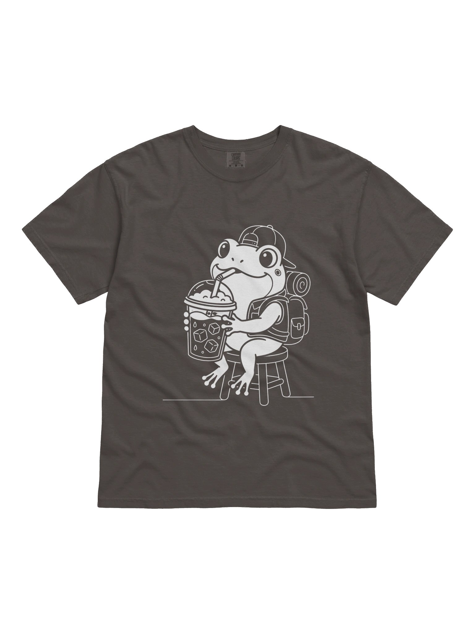 Hiking Frog Iced Coffee Graphic T-Shirt - Funny Camping & Cold Brew Lover Tee product image (7)
