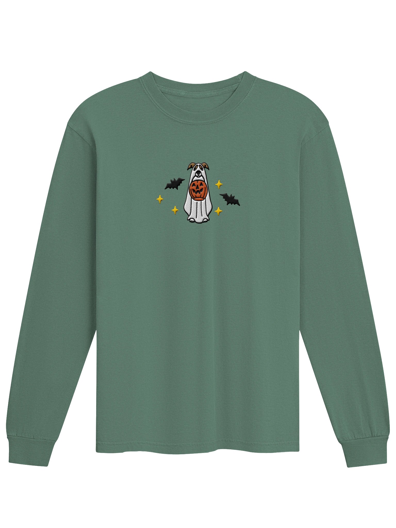 Halloween Italian Greyhound (Tan & White) Embroidered Long-Sleeve T-Shirt product image (25)