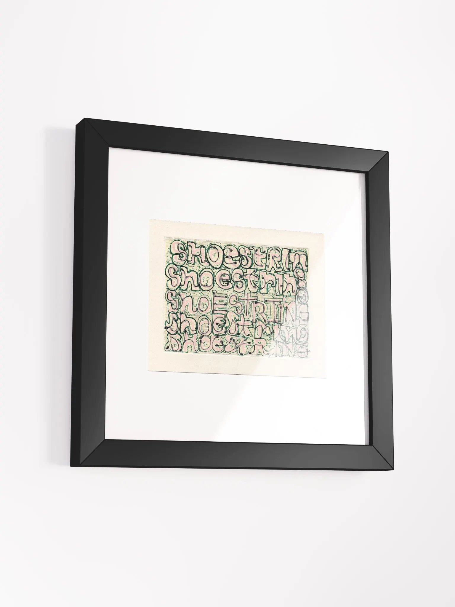shoestring Panel Card Print Framed product image (4)