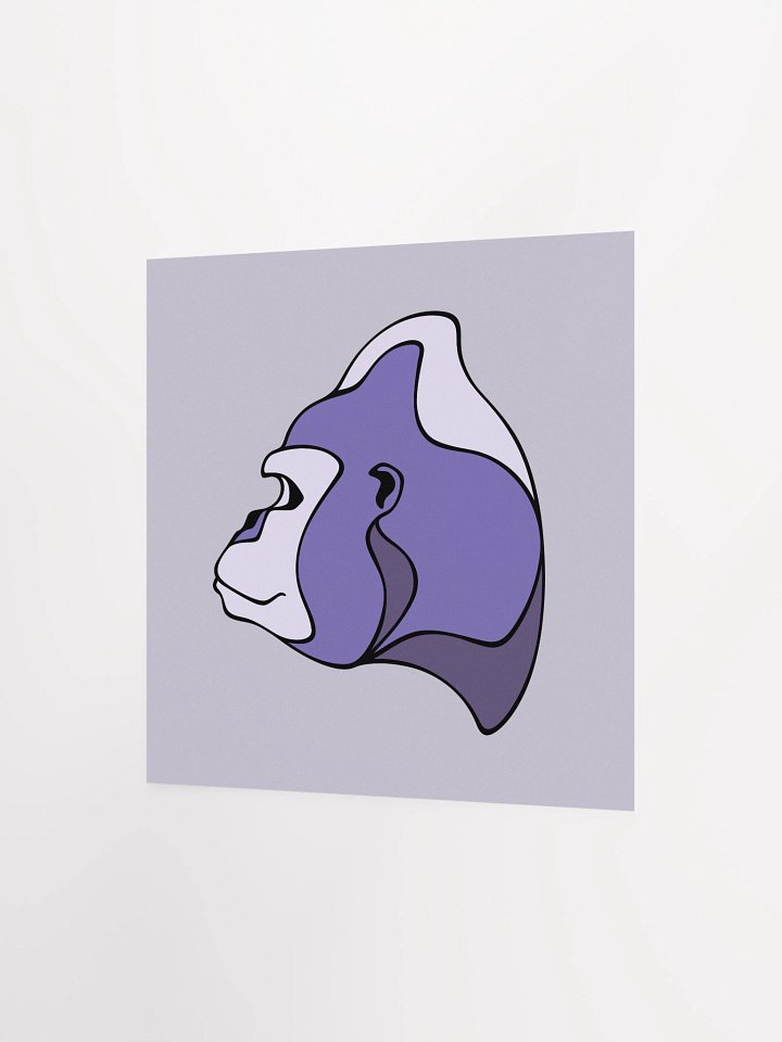 Majestic Gorilla - Square Matte Paper Poster product image (2)