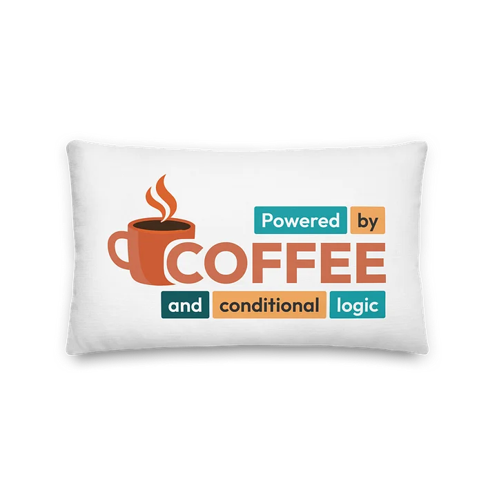 Powered by coffee Throw Pillow product image (1)