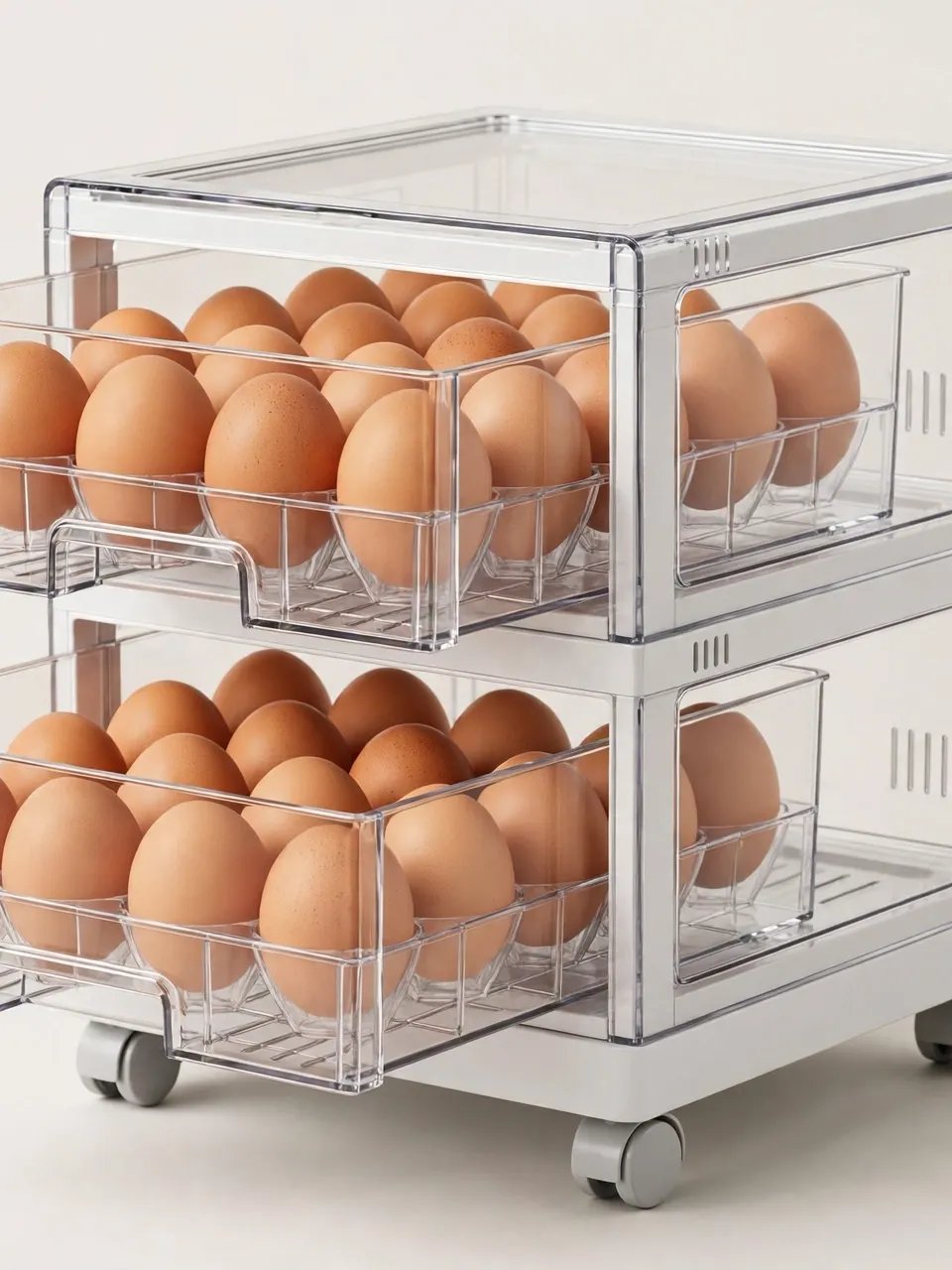 Rolling Egg Storage Box — Double Layer Fridge Organizer (36 Eggs) product image (1)