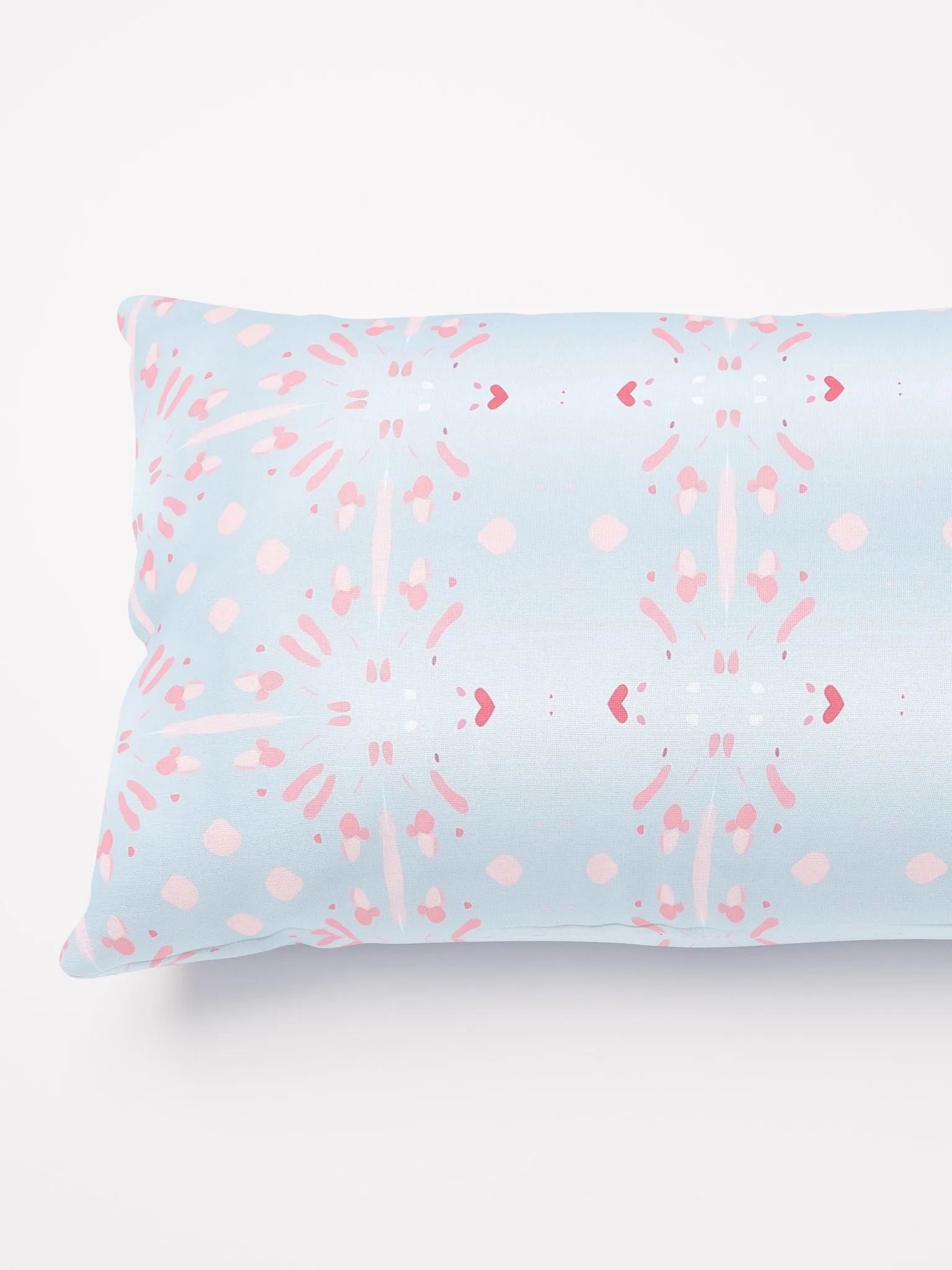 Pink Splashes & Red Hearts Pillow product image (3)