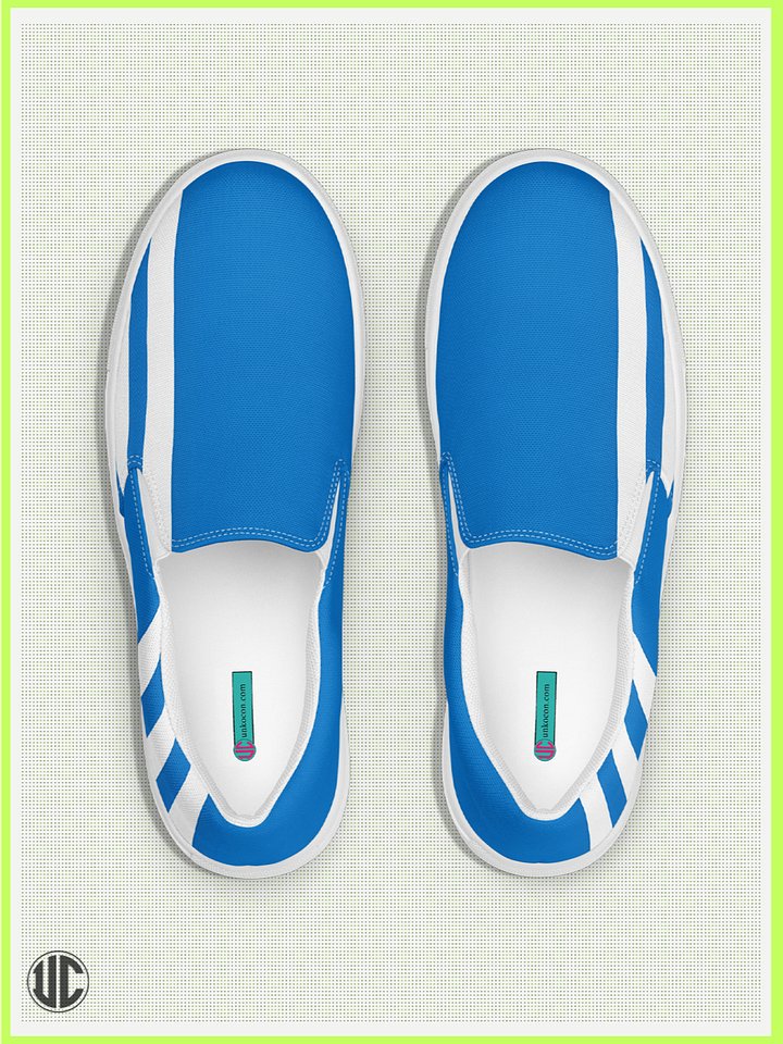 UnkoCon – Bright Ocean Women’s Blue Slip-On Shoes product image (1)