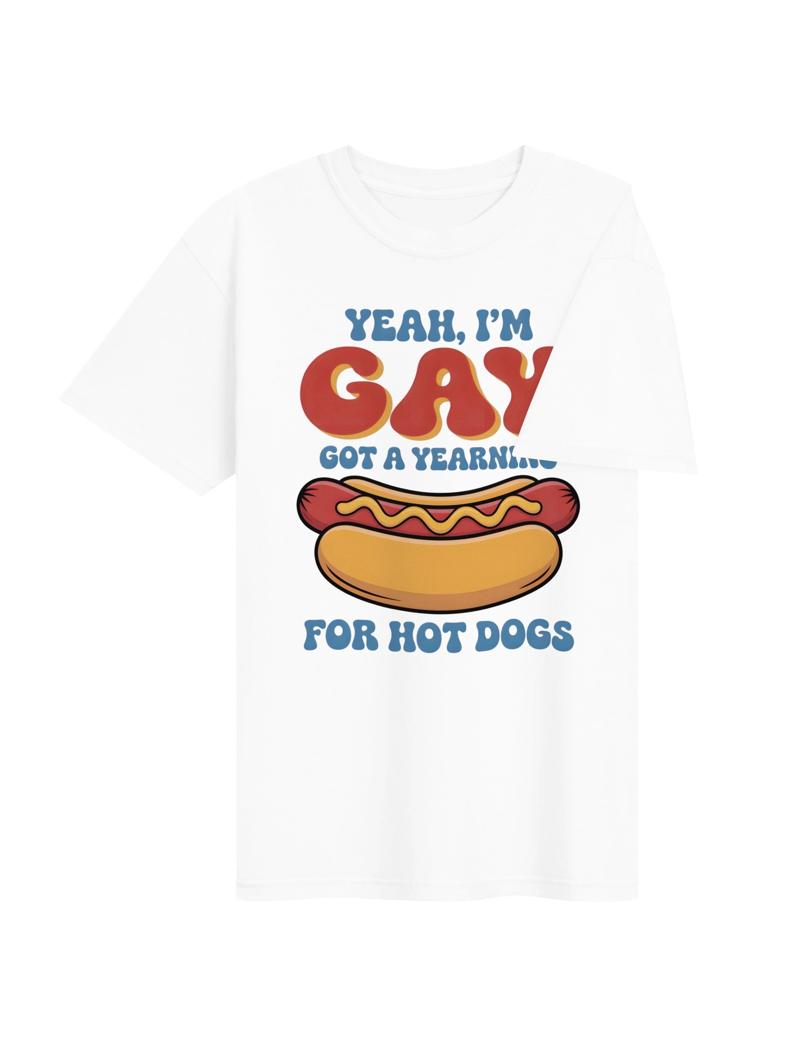 Yeah I'm Gay For Hot Dogs Shirt - Funny Retro Graphic Meme Tee product image (44)