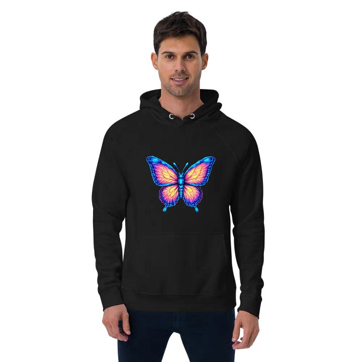 [Astral Butterfly] Unisex Eco Raglan Hoodie product image (2)