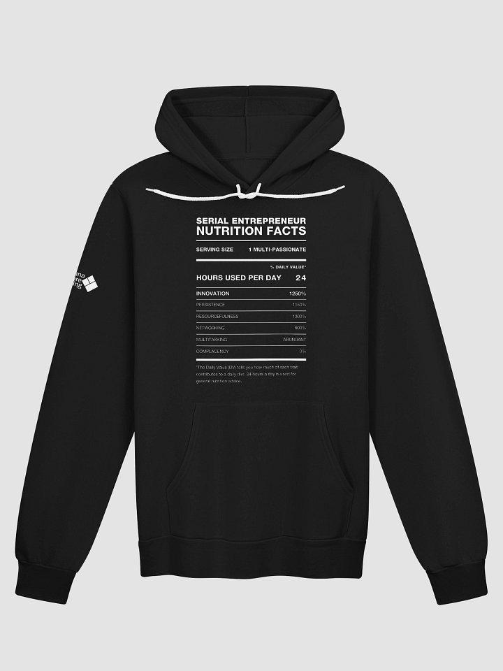 SERIAL ENTREPRENEUR Nutrition Facts Comfort Hoodie product image (2)