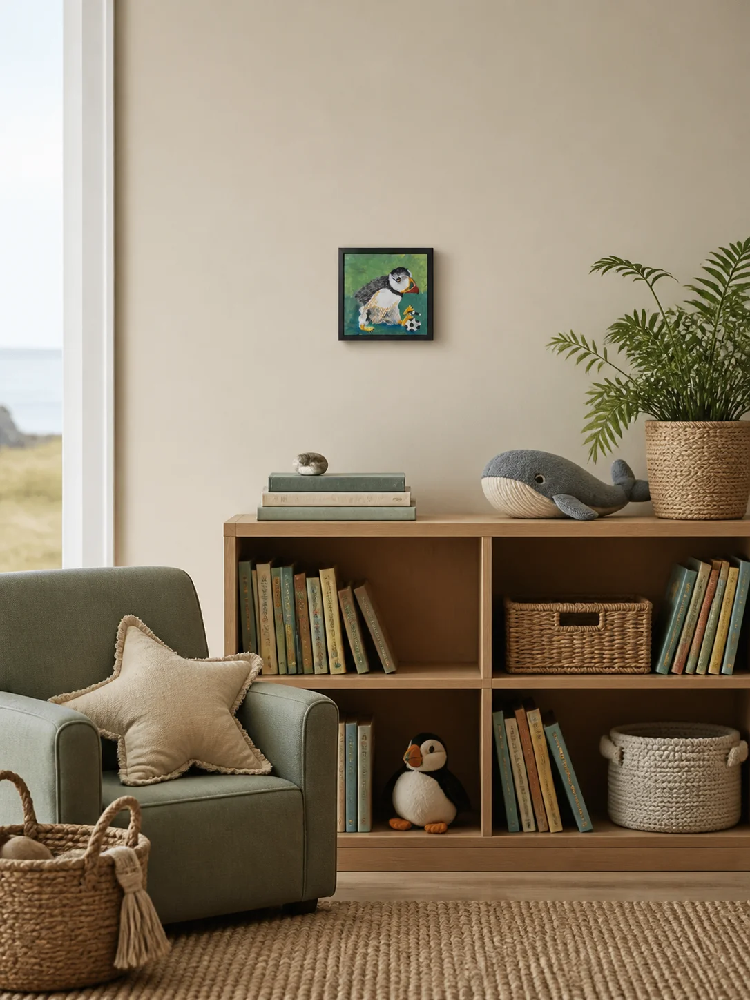 Puffin Footballer — One-of-a-Kind Original Painting product image (2)