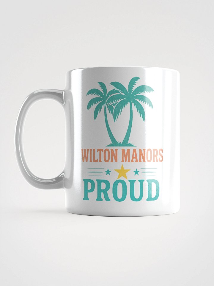 Wilton Manors Proud Neon Palm Trees Retro Florida Mug product image (1)