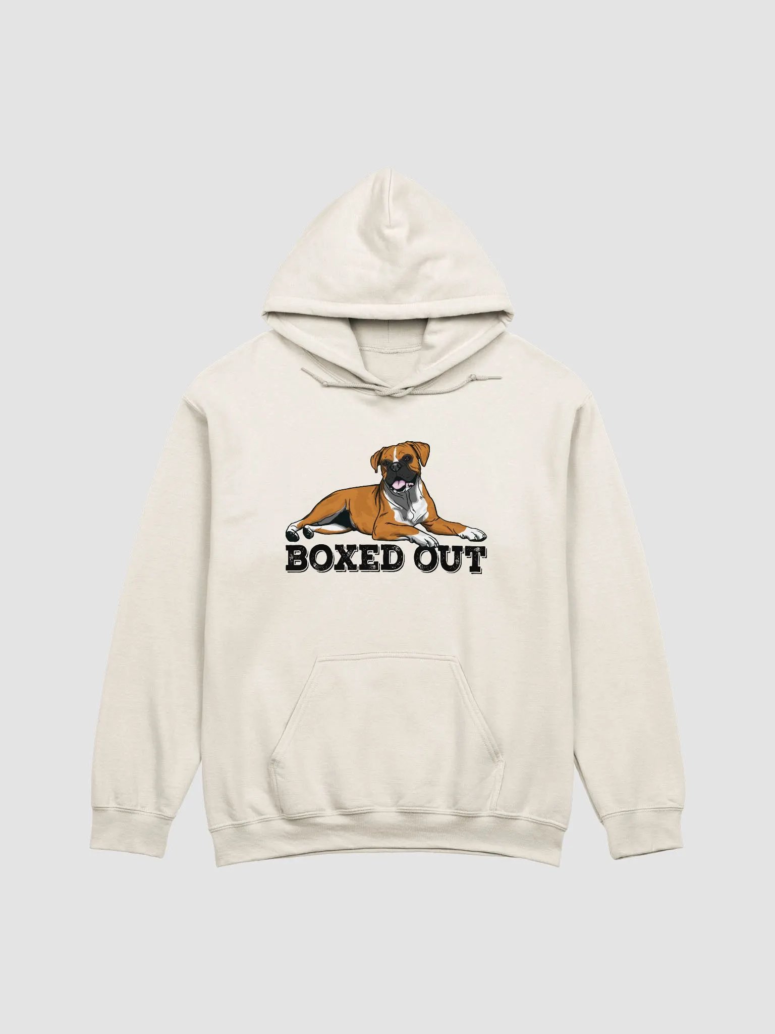 Boxed Out Hooded Sweatshirt of a Boxer Dog | Funny Hoodie for Boxer Paw-rents product image (1)