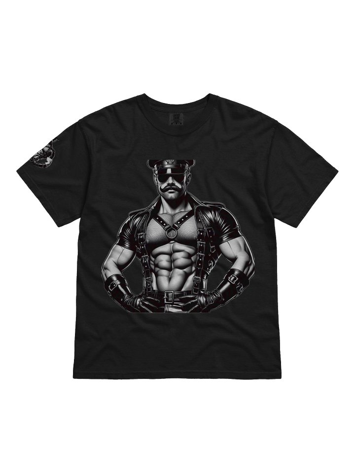 Gay Leather Uniform Dark Daddy Tom of Finland Tribute Berlin German Pride Graphic Design T-Shirt product image (1)