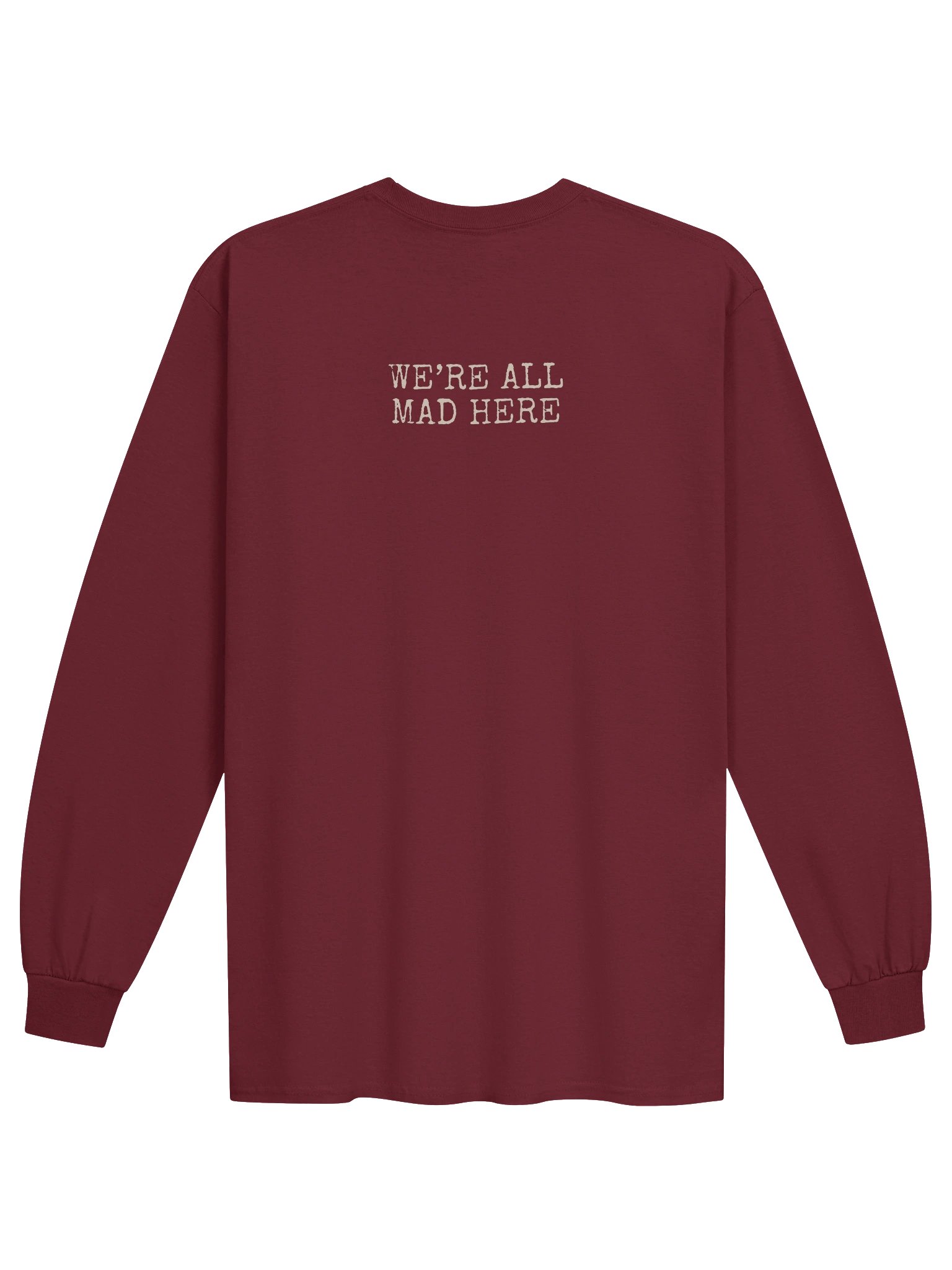 Tea Party Alice + Extremely Curious and Even More Skeptical Unisex Cotton Long Sleeve Shirt, Original John Tenniel Illustration product image (2)