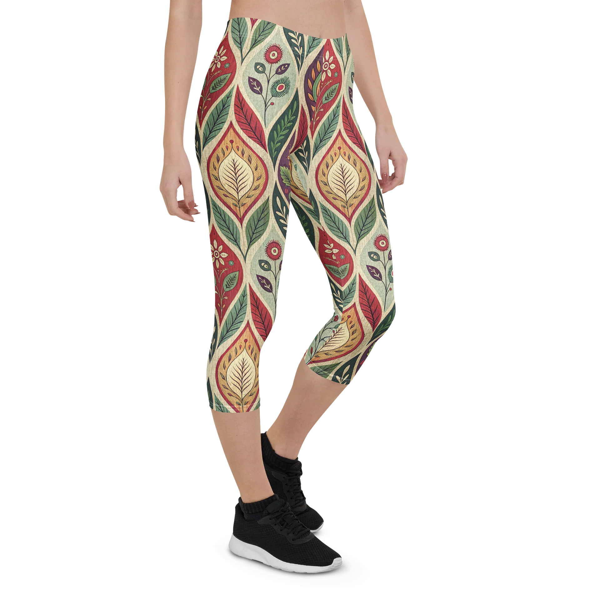 Folk Flower Capri Leggings product image (7)