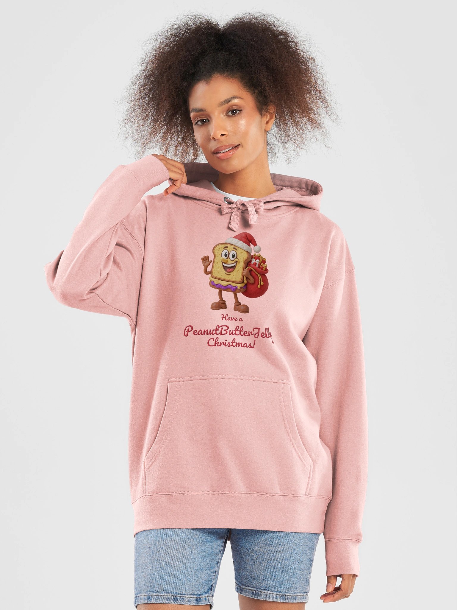 PeanutButterJelly Holiday Hoodie – Adult (Pink or White) product image (2)