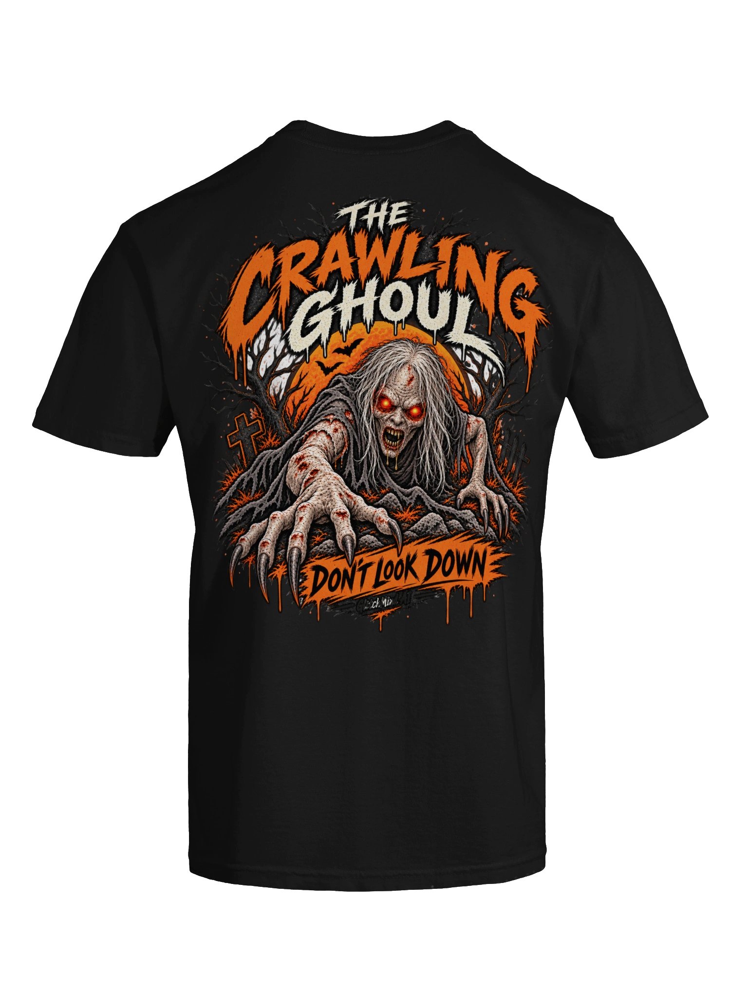 Crawling Ghoul “Don’t Look Down” Back Print T-Shirt product image (33)